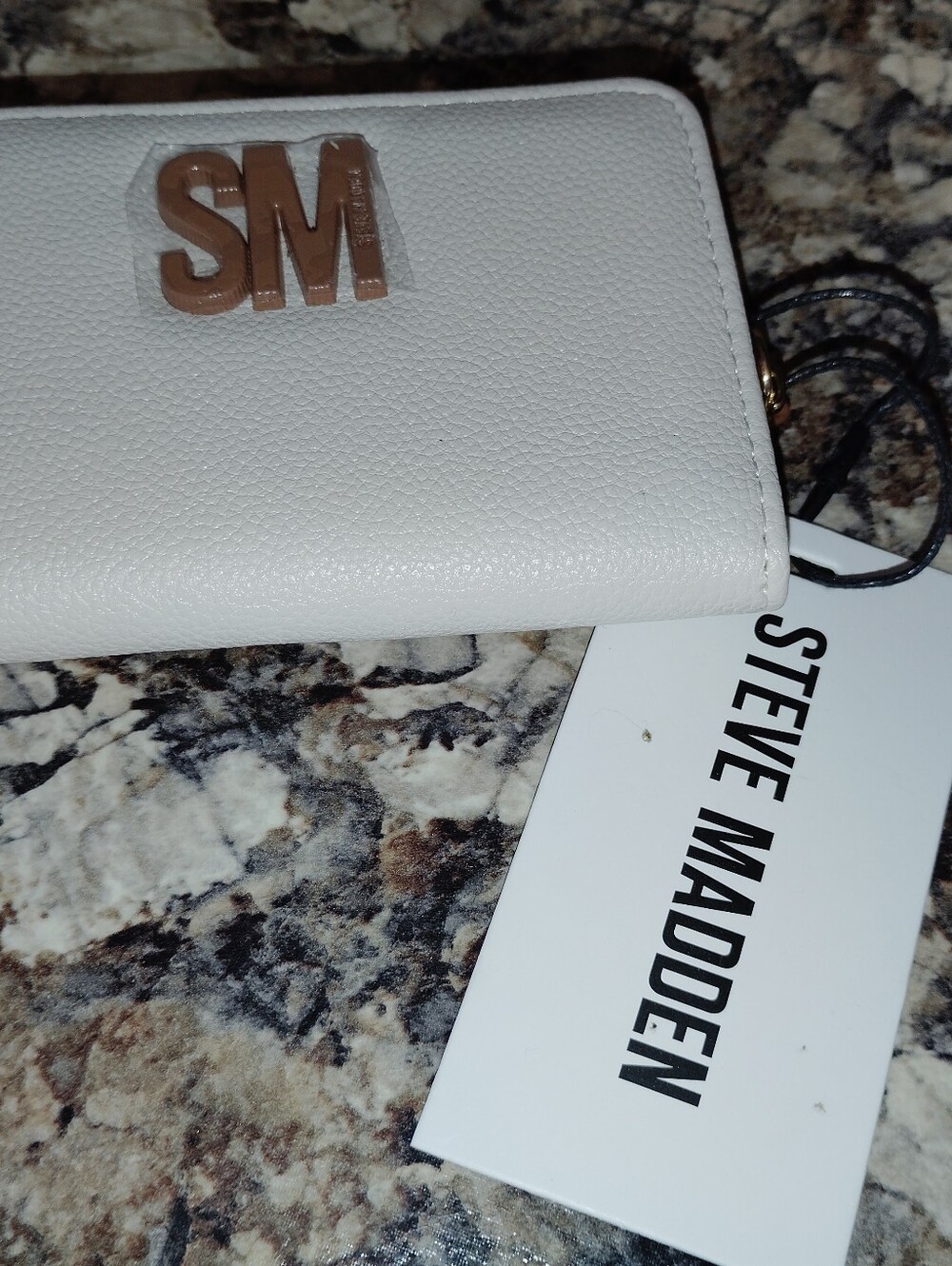 Steve Madden Tan Cardholder Wallet with Interior Logo Lining New
